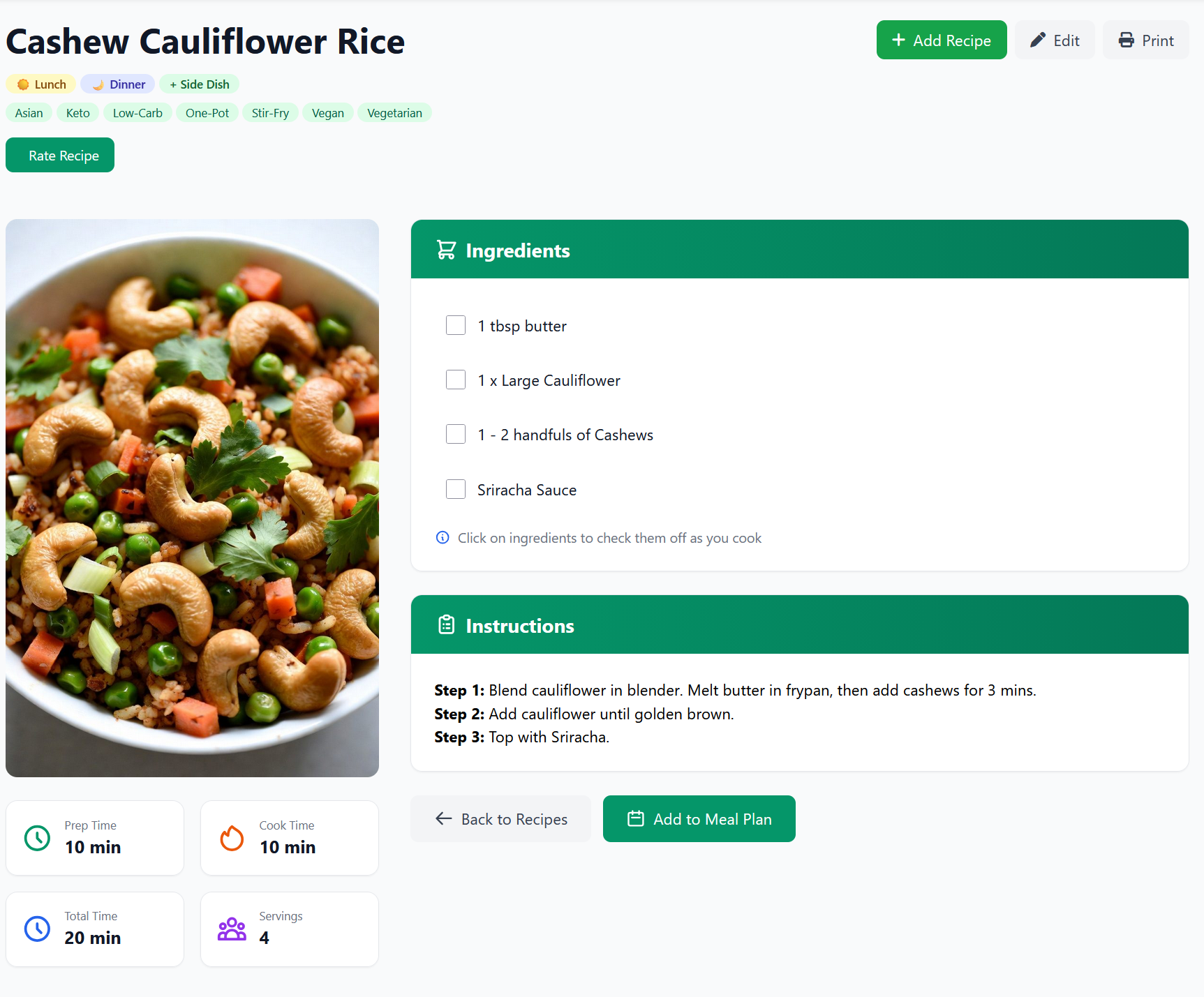 Recipe Detail
